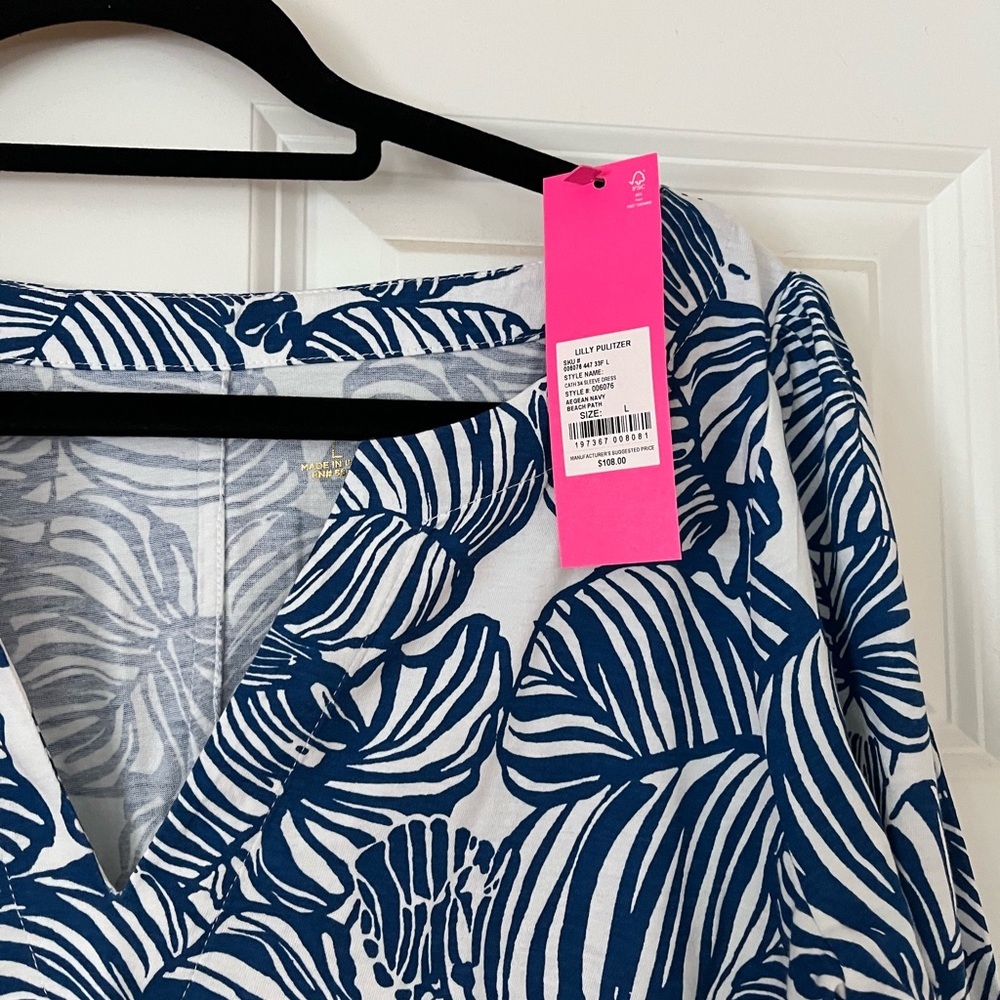 Lily Polster size large 3/4 sleeve length dress
